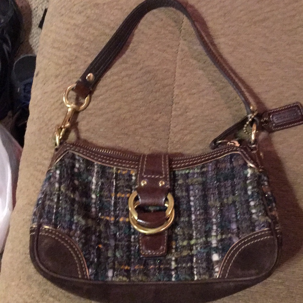 Coach tweed handbag